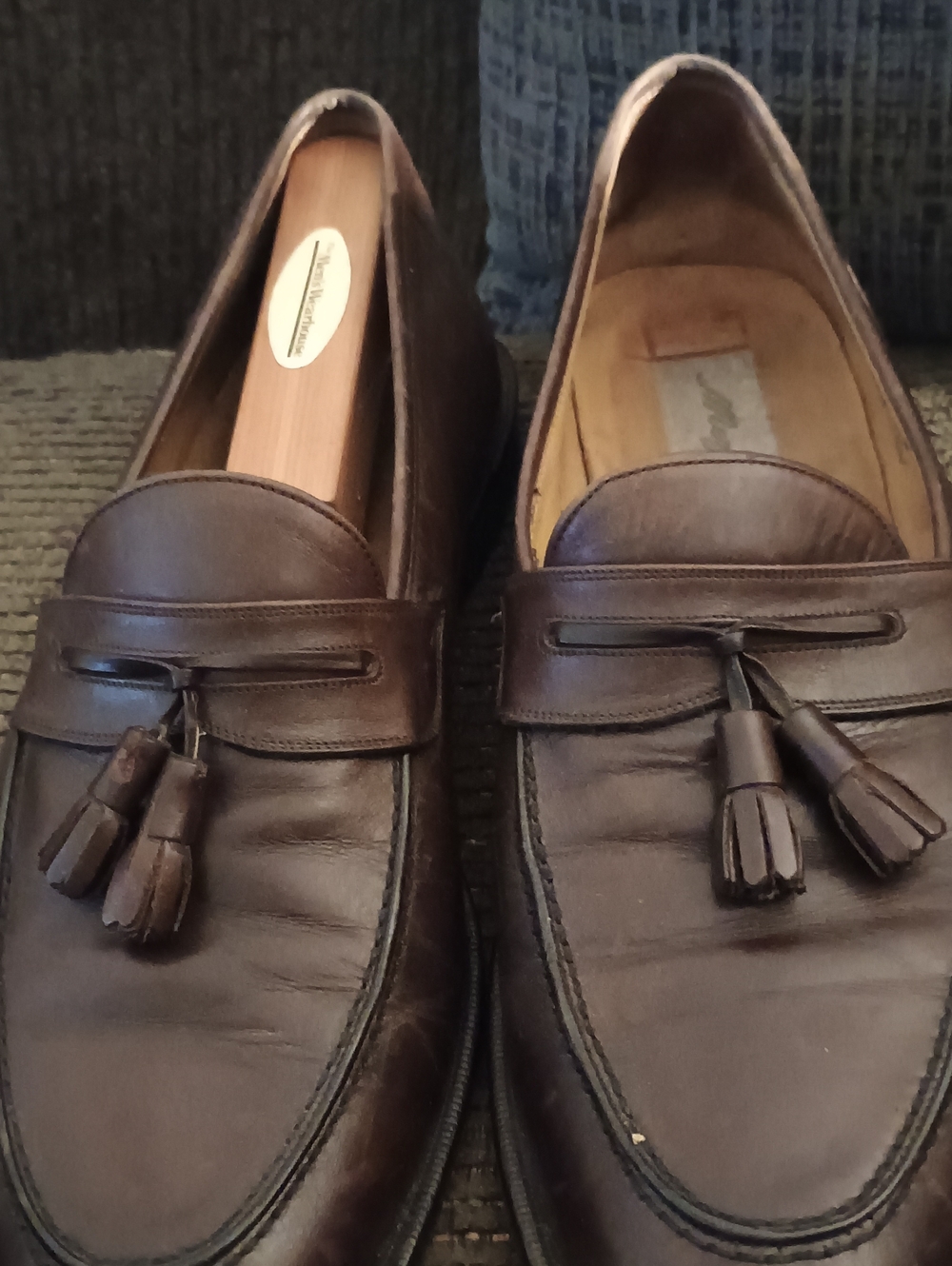 Men's Classic Brown Leather Slip-On Dress Shoes (287) 10.5 M